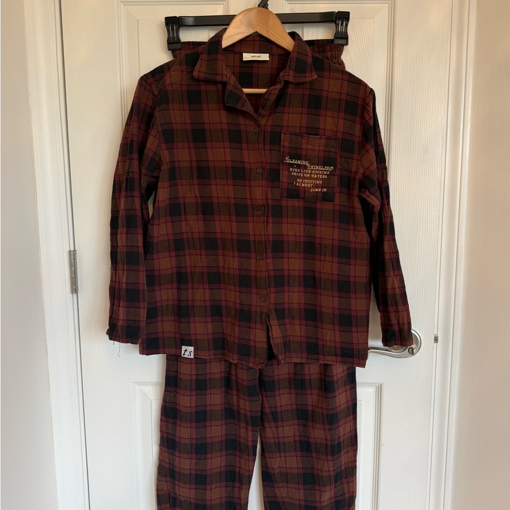 Taylor Swift Official Merch I Almost Jumped In Evermore Flannel Pajama Set S